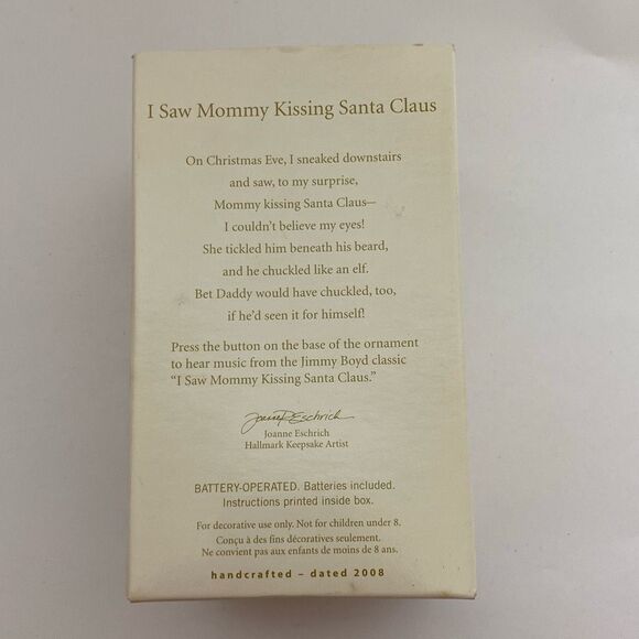 Hallmark Keepsake I Saw Mommy Kissing Santa Claus Christmas Ornament NIB - Picture 2 of 4